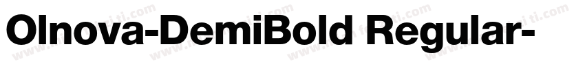 Olnova-DemiBold Regular字体转换